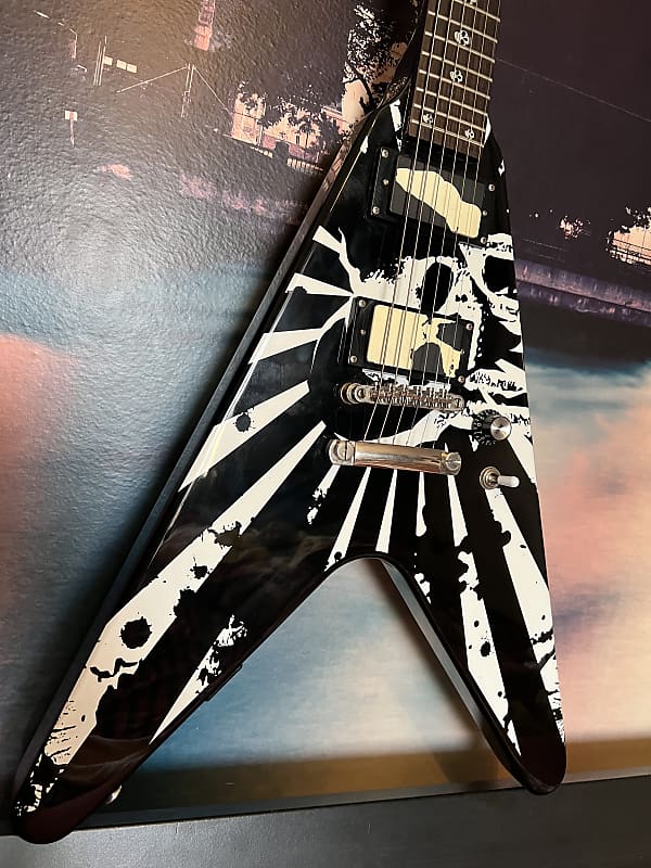 Epiphone Robb Flynn Signature Love / Death Baritone Flying V | Reverb