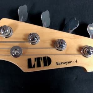 ESP LTD SURVEYOR-414 Quilted Maple 4-String Electric Bass Guitar See-Thru Blue image 5