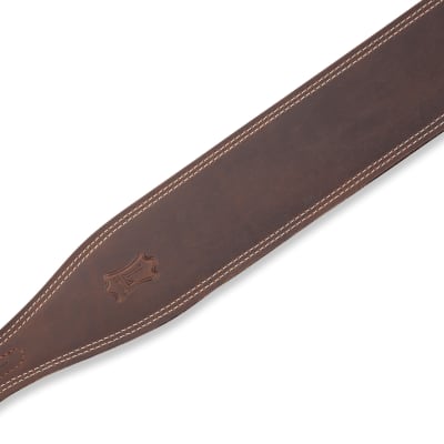 Levy's Garment Leather Guitar Strap; Brown image 2