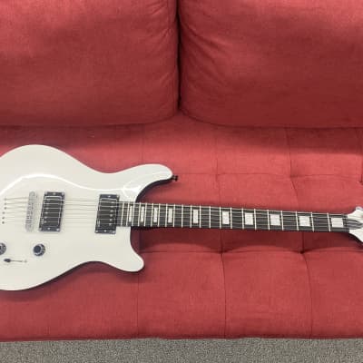 Jericho Avenger Baritone Electric Guitar with EMG Pickups - White Top image 2