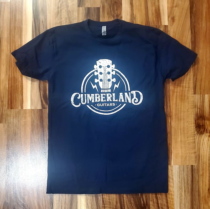 Cumberland Guitars Distressed T-Shirt - Navy Blue - Medium M image 1