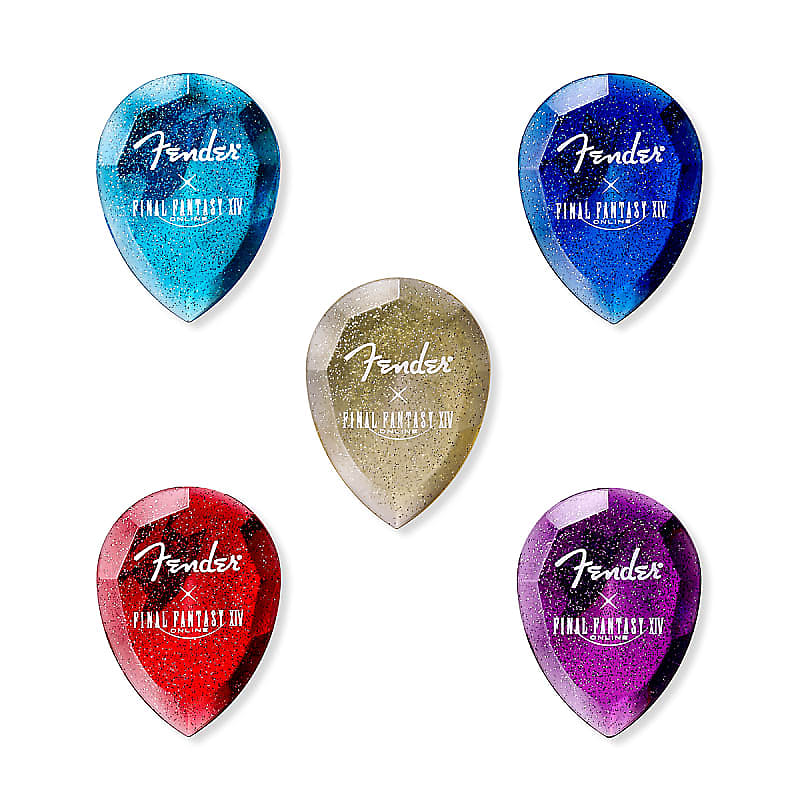 Fender Final Fantasy XIV Crystal Shards Guitar Picks (5) image 1