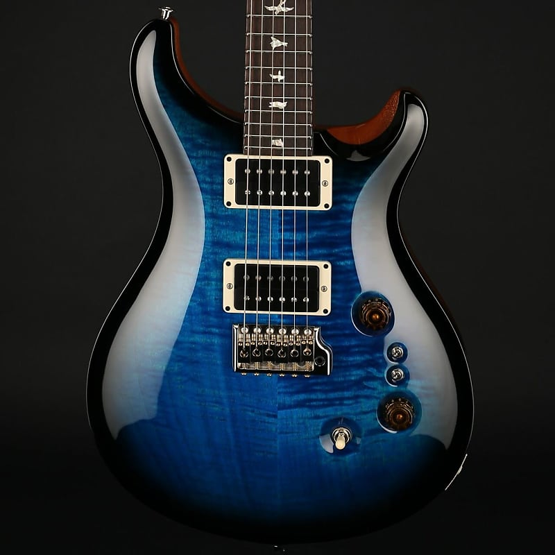 PRS Custom 24 35th Anniversary in Whale Blue Smokeburst, Natural Back with  Pattern Thin Neck #033351