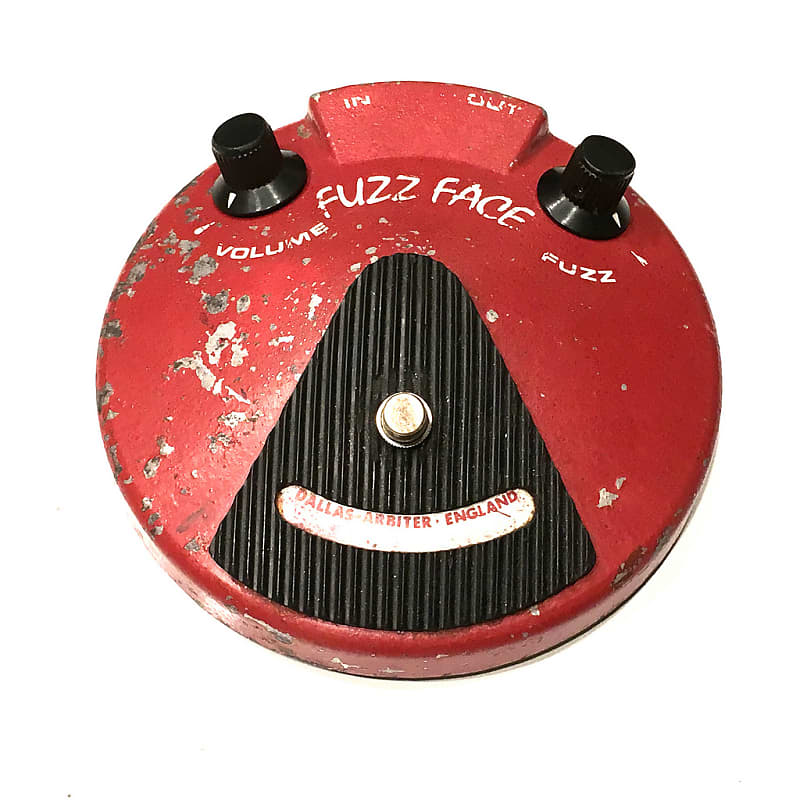 VINTAGE ORIGINAL RED 1968 DALLAS ARBITER FUZZ FACE GUITAR EFFECT PEDAL NKT  275 !