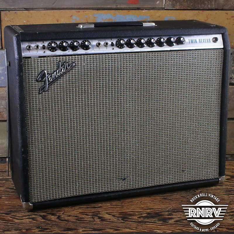Fender Twin Reverb 2-Channel 100-Watt 2x12" Guitar Combo 1970 - 1971 - Silverface image 1