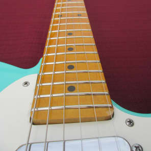Blue Frog Made in the Usa  Single Cutaway Custom Nitro guitar 2015 Sea Foam Green image 15
