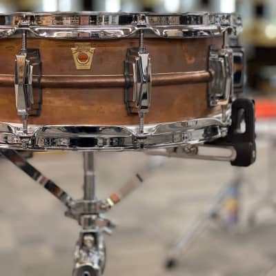 LUDWIG 14X5 COPPERPHONIC SNARE DRUM NATURAL RAW PATINA image 2