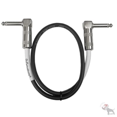 Hosa CPE-112 12-Inch Guitar Patch Cable w/ TS Right Angle Ends 12"