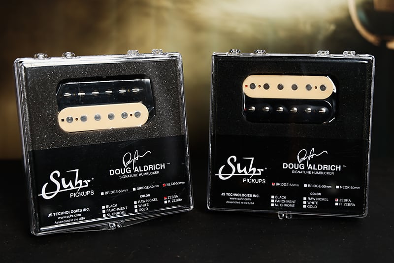 ギター SUHR Doug Aldrich Bridge Zebra 53mm Suhr Pickups Aldrich 53mm Bridge Zebra Demo for sale online