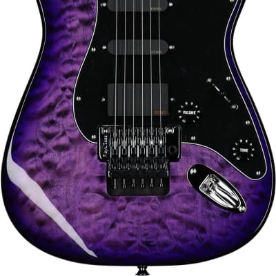 Charvel Marco Sfogli PM SC1 HSS Electric Guitar, Transparent Purple image 2