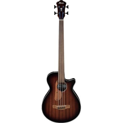 Ibanez IBANEZ AEGB24FE-MHS Fretless Elektro-Akustik-Bass 4-String, mahogany sunburst for sale