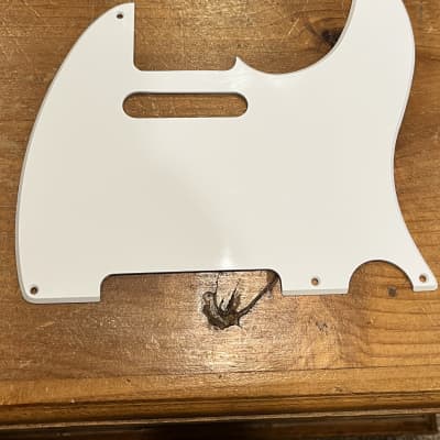 Warmoth Telecaster pickguard white 1-ply 5-hole 50’s for sale