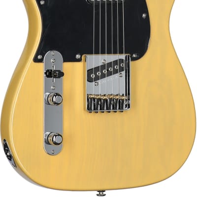 G&L Fullerton Deluxe ASAT Classic Electric Guitar, Left-Handed (with Gig Bag), Butterscotch image 3