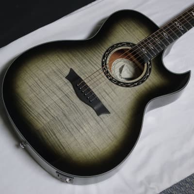DEAN Exhibition Ultra FM Acoustic/Electric guitar w/Fishman USB - Charcoal Burst w/ Hard Case image 4