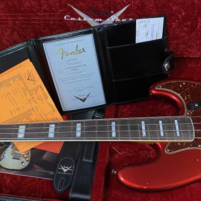 UNPLAYED! 2023 Fender Custom Shop Dealer Event #186 LIMITED EDITION '66 JAZZ BASS - JOURNEYMAN RELIC - AGED CANDY APPLE RED - Authorized Dealer - 9.4lbs - G01794 - SAVE BIG! image 13