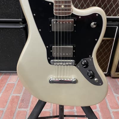 Fender Blacktop Jaguar, Silver With Case - Used