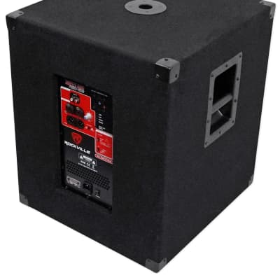 (2) Rockville RPG12 12" Powered 1600w DJ PA Speakers+(2) 15" Powered Subwoofers image 4