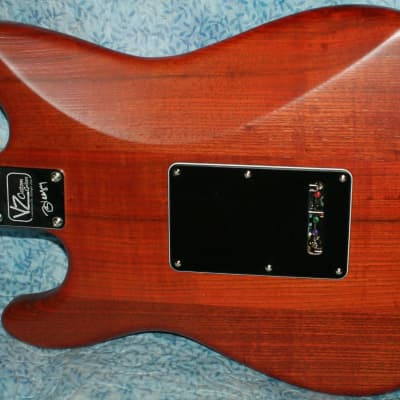 VZ Custom Guitars Red Swamp Ash S-Style, 7-Tone image 8