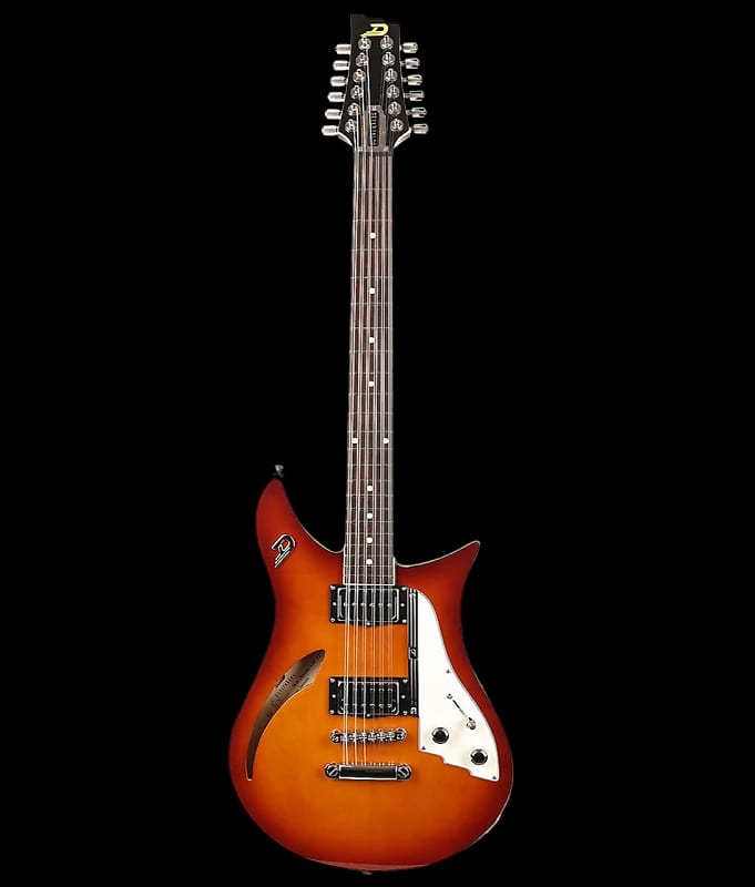 Duesenberg Double Cat 12 String Vintage Burst Electric Guitar image 1