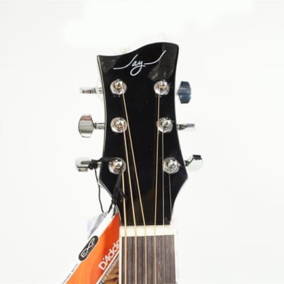 Jay Turser JJ45-BK JJ-45 Series Dreadnought Mahogany Neck 6-String Acoustic Guitar - Black image 9
