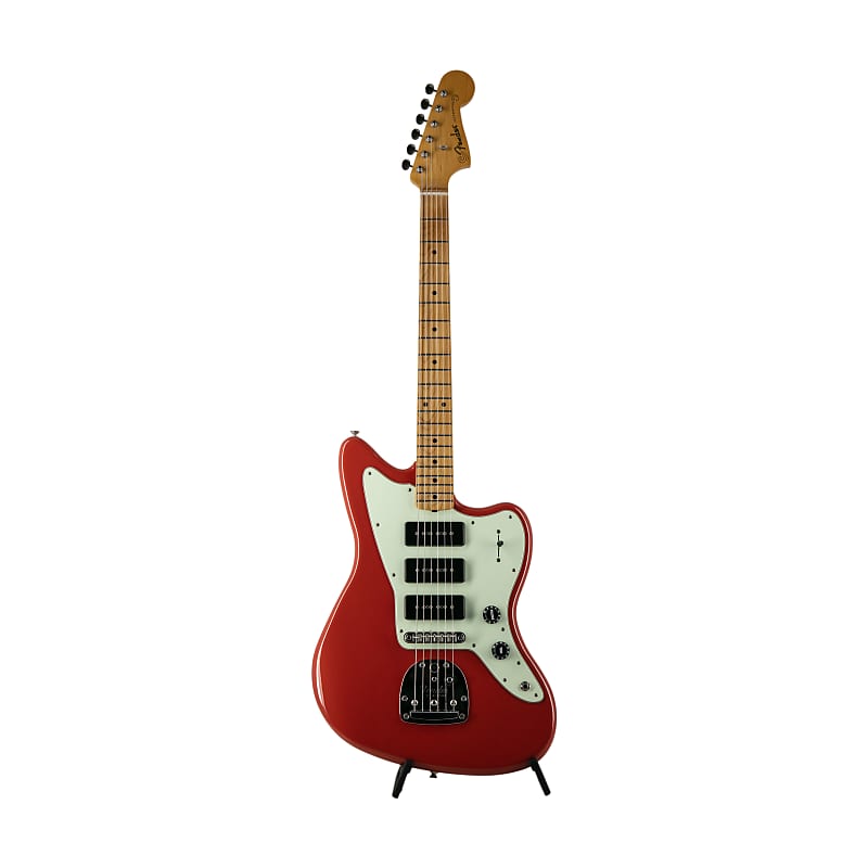 殆ど未使用 Fender Noventa Jazzmaster Mexico Fender Noventa Jazzmaster Electric Guitar, Maple FB, Fiesta
