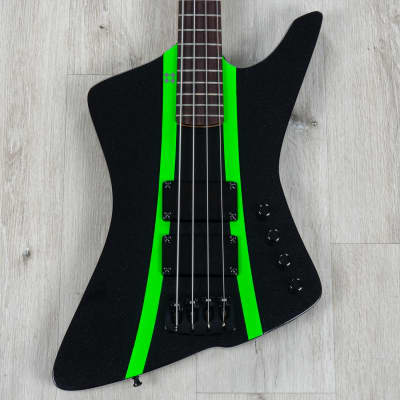 Sandberg Forty Eight Exclusive Finish Bass, Metallic Black w/ Neon Green Stripes