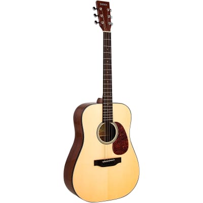 SIGMA SIG10DNATS Solid Top Dreadnought Acoustic Guitar Natural Gloss Finish Right Handed image 4