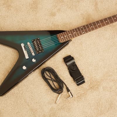 Flying V Guitar (unbranded) includes cord and strap image 8