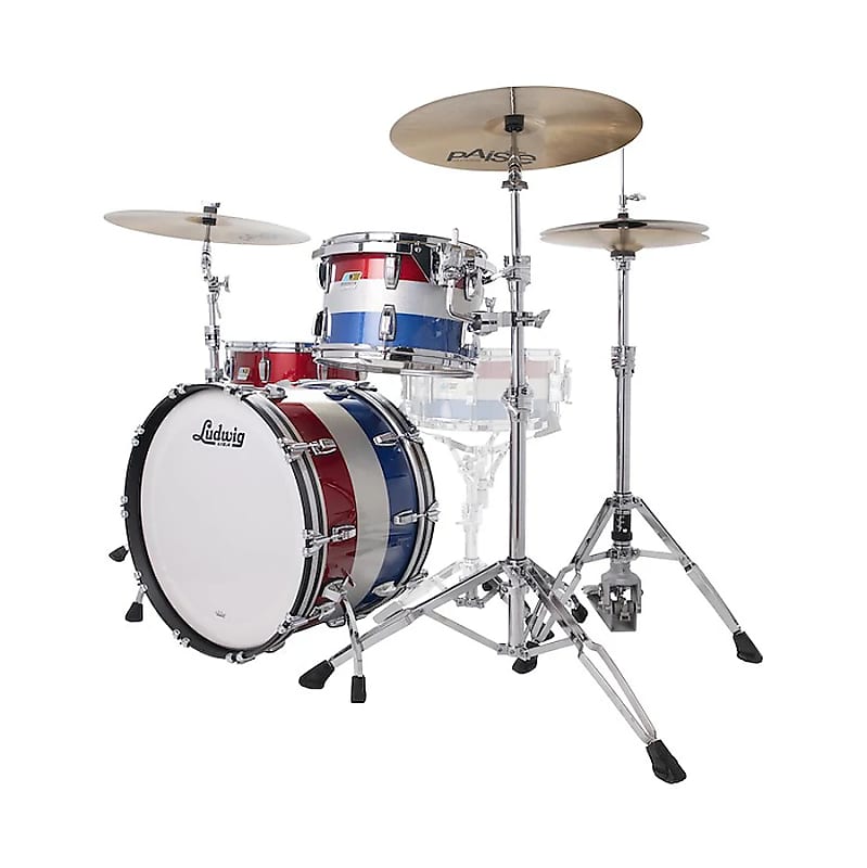 Ludwig Legacy Maple Limited Edition "4th of July" Fab Outfit 9x13 / 16x16 / 14x22" Drum Set image 2