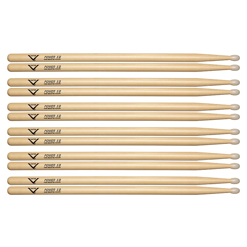 Vater Percussion 1A Drumsticks, Nylon Tip