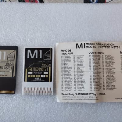 Korg M1 MSC-5S MSC-05 and MPC-05 Piano Memory Program & PCM Card 