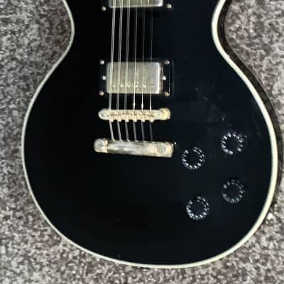Epiphone Les Paul Custom Ebony black and gold electric guitar ohsc image 3