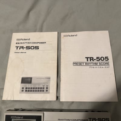 Roland TR-505 Drum Machine Owner's Manual and Preset Rhythm Score book