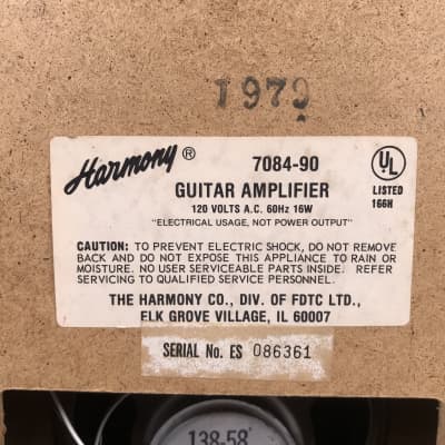Harmony 7084-90 1970’s Vintage Amplifier image 9