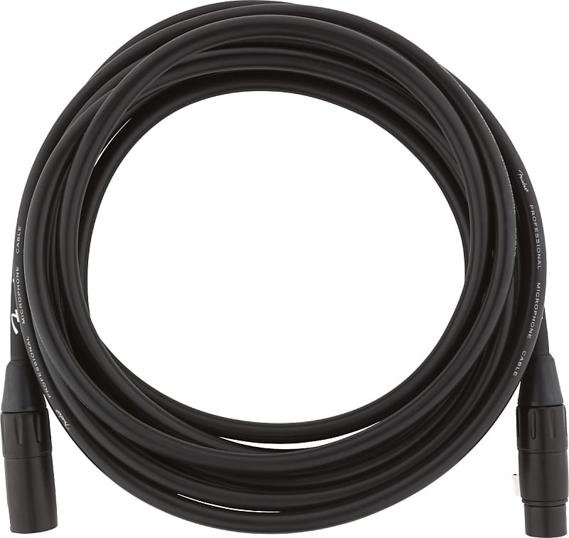 Fender Professional Series XLR Microphone Cable - 15' - Black image 1