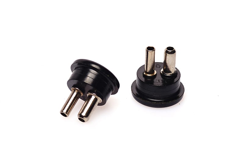 Jones Plug 2-Pin Male Connector Set of 2 for Fender Rhodes Electric Piano and Leslie Speaker NOS image 1