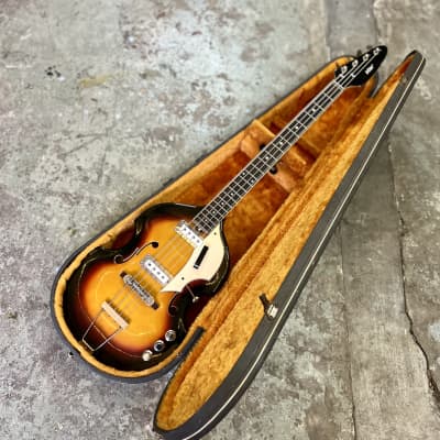Vox V-250 Violin Bass 1960’s - Sunburst original vintage Italy viola image 6