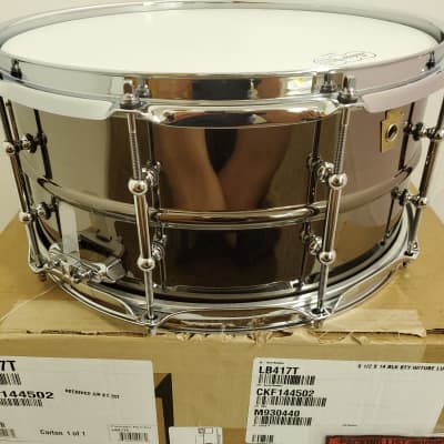 Ludwig Black Beauty | In Stock | 6.5x14" Smooth Shell Brass Snare Drum w/Tube Lugs LB417T | Authorized Dealer image 5