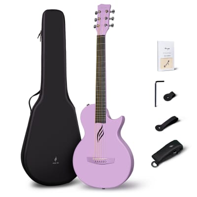 Enya Nova Go Carbon Fiber Acoustic Guitar Purple (1/2 Size) image 8
