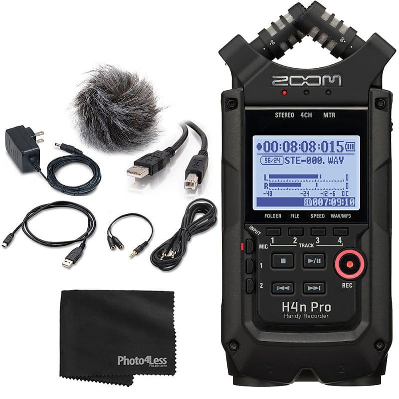 Zoom H4n Pro 4-Input/4-Track Portable Handy Recorder with | Reverb