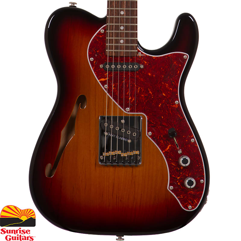 Gandl Asat Classic Thinline Semi Hollow Limited 3 Tone Reverb