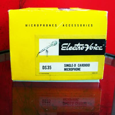 Vintage 1977 Electro-Voice DS35 Cardioid Dynamic Microphone Low Z w accessories RE16 image 3