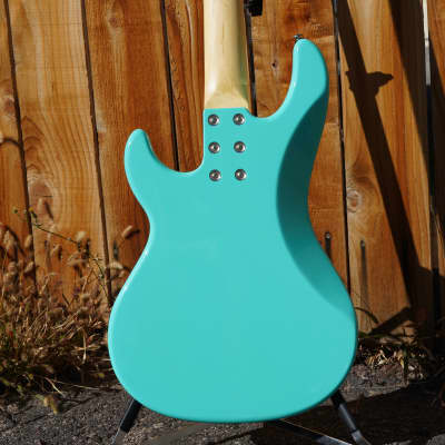 G&L USA Fullerton Deluxe SB-1 Turquoise/Maple 4-String Electric Bass Guitar w/ Gig Bag NOS image 8