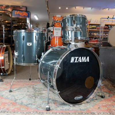 Tama Rockstar Pro 5 Piece Drum Kit 1990s - Metallic Blue | Reverb