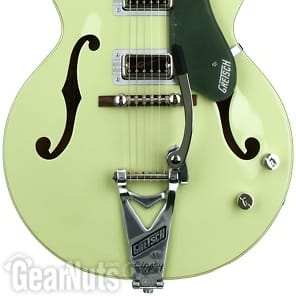 Gretsch G6118T-60GE Vintage Select Anniversary - Smoke Green  Bigsby image 8