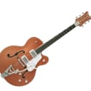 Gretsch G6136T Limited Edition Falcon™ With Bigsby® Semi-Hollow Body Electric Guitar - Ebony/Two-Tone Copper Metallic/Shoreline Gold - 2401531831