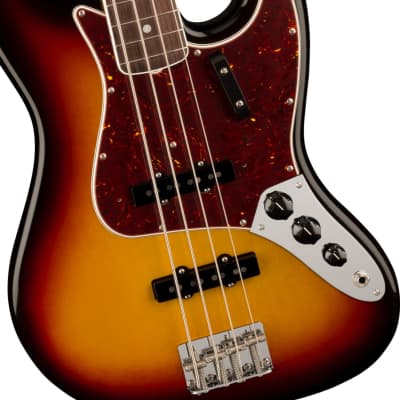 Fender American Vintage II 1966 Jazz Electric Bass Rosewood Fingerboard, 3-Color Sunburst image 3