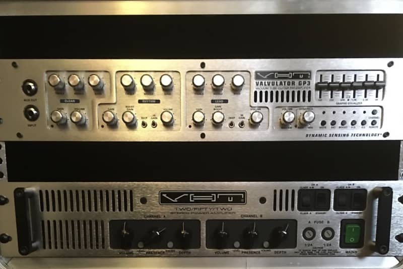 VHT/ Fryette Valvulator GP3 preamp and 2/50/2 power amp with rack case 2006  silver