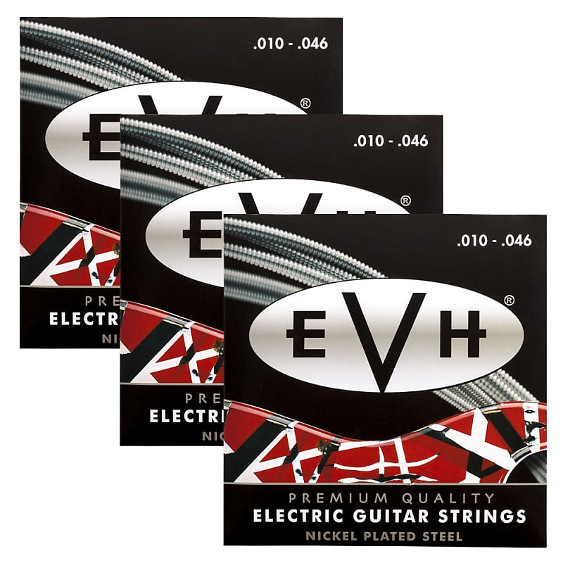 3-Pack! EVH Premium Electric Guitar Strings 10-46 Gauge 0220150146 image 1