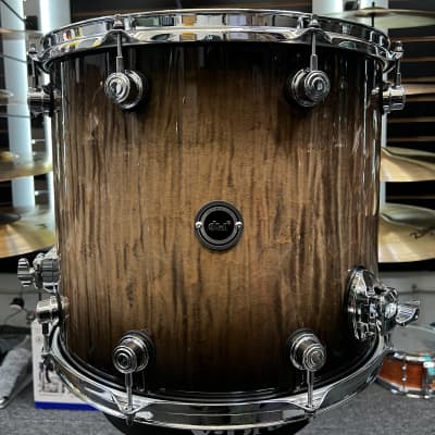 DW DWe 5pc with Cymbals - Candy Black Burst Over Curly Maple image 17